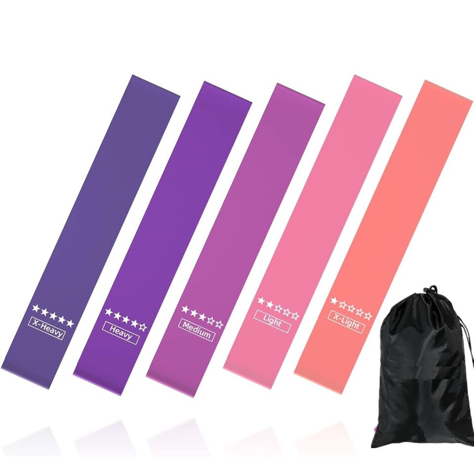 AurexFit Resistance Loop Bands — Set of 5